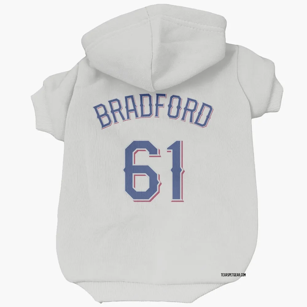 Texas Rangers Cody Bradford White Pet Hoodie for Dog & Cat