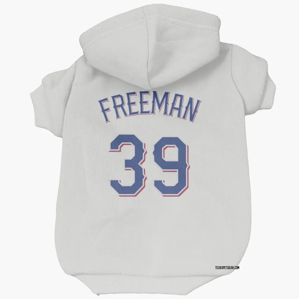 Texas Rangers Cody Freeman White Pet Hoodie for Dog & Cat