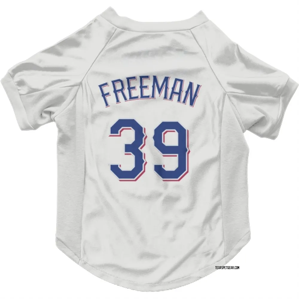 Texas Rangers Cody Freeman White Pet Jersey for Dog & Cat