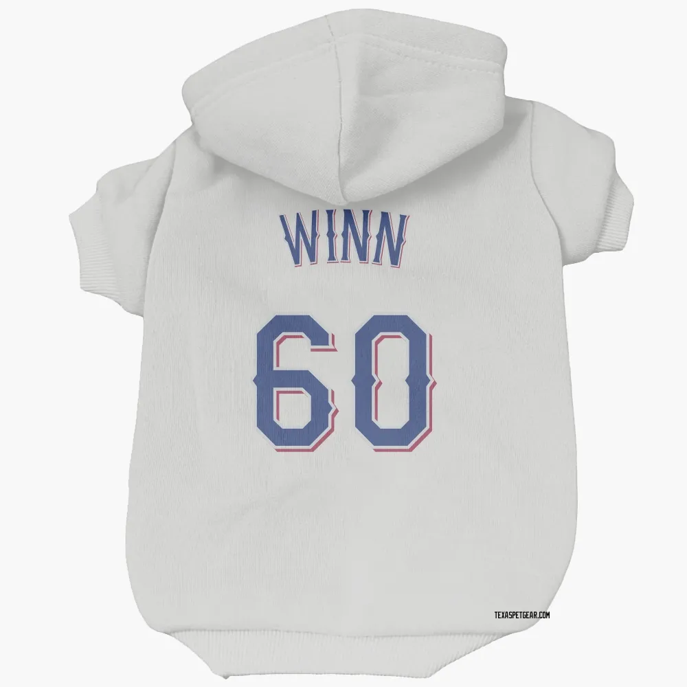 Texas Rangers Cole Winn White Pet Hoodie for Dog & Cat