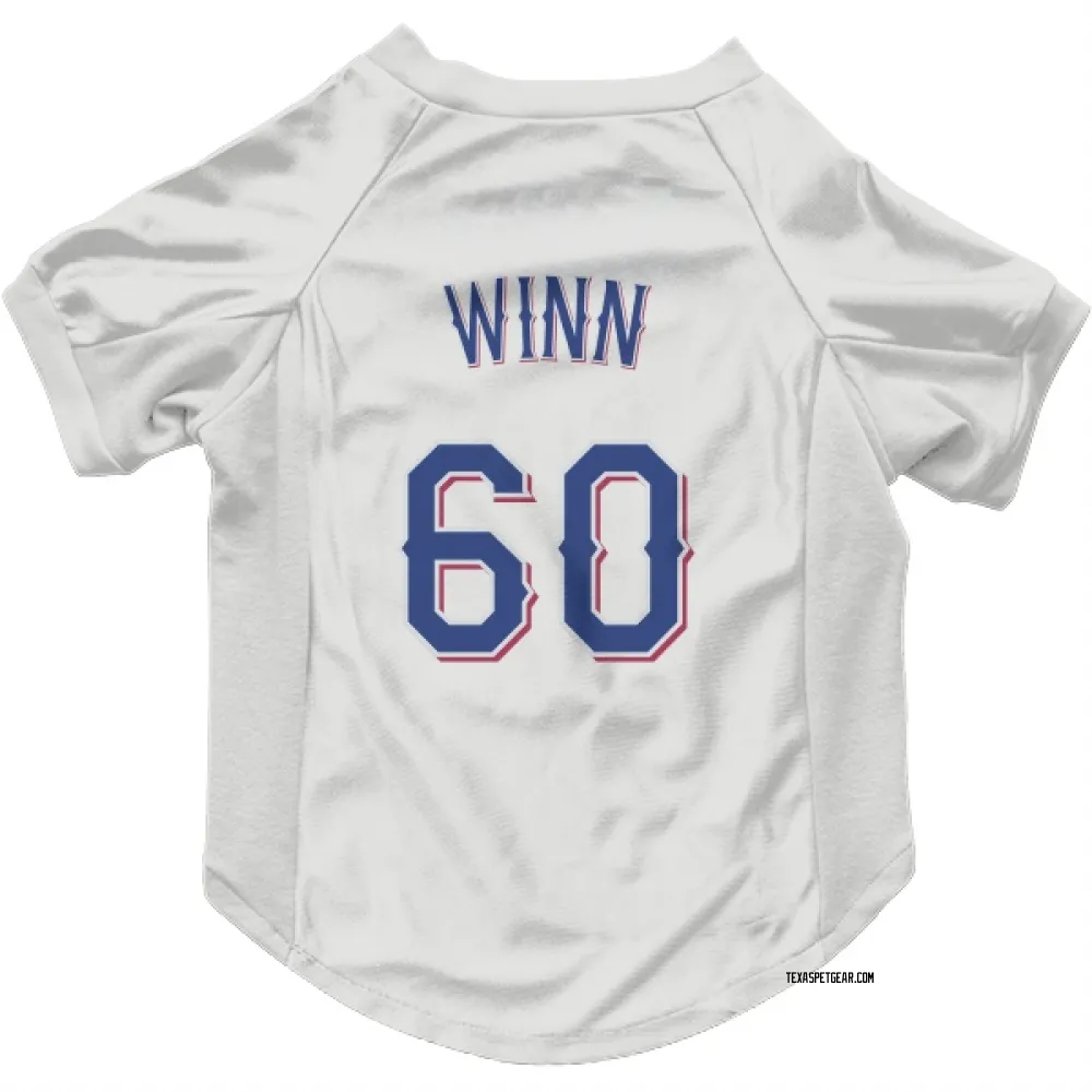 Texas Rangers Cole Winn White Pet Jersey for Dog & Cat