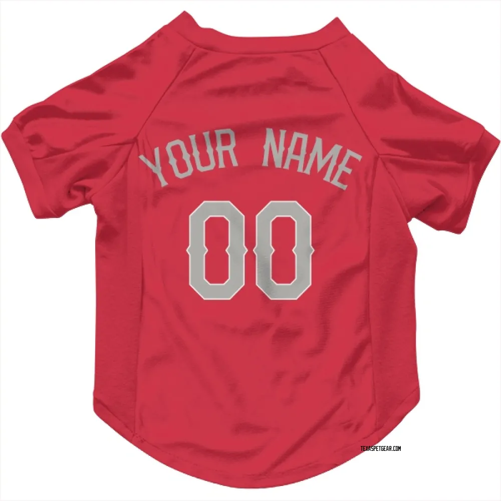 Texas Rangers Custom Red Pet Jersey for Dog & Cat