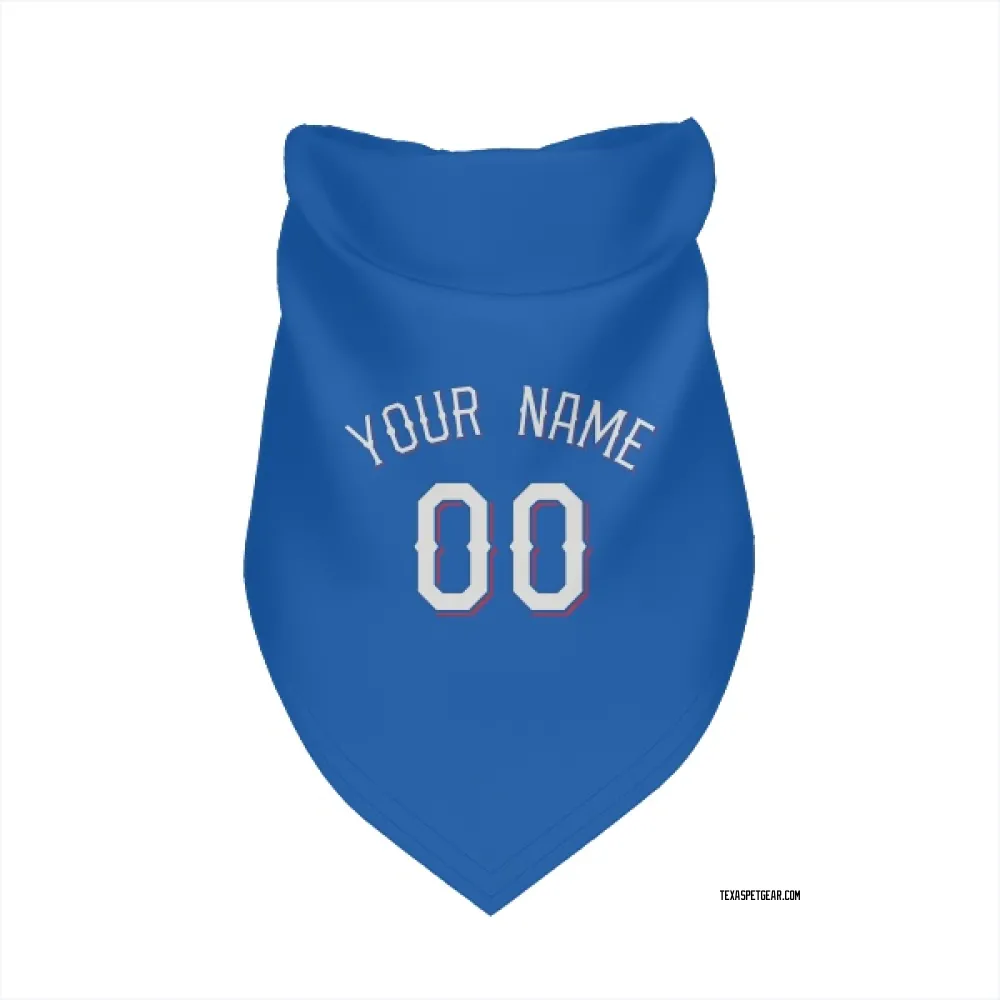 Texas Rangers Custom Royal Pet Bandana for Dog & Cat