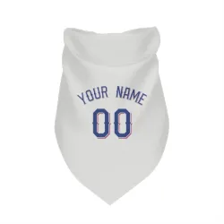 Texas Rangers Custom White Pet Bandana for Dog & Cat