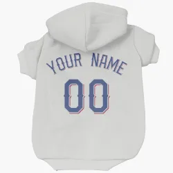 Texas Rangers Custom White Pet Hoodie for Dog & Cat