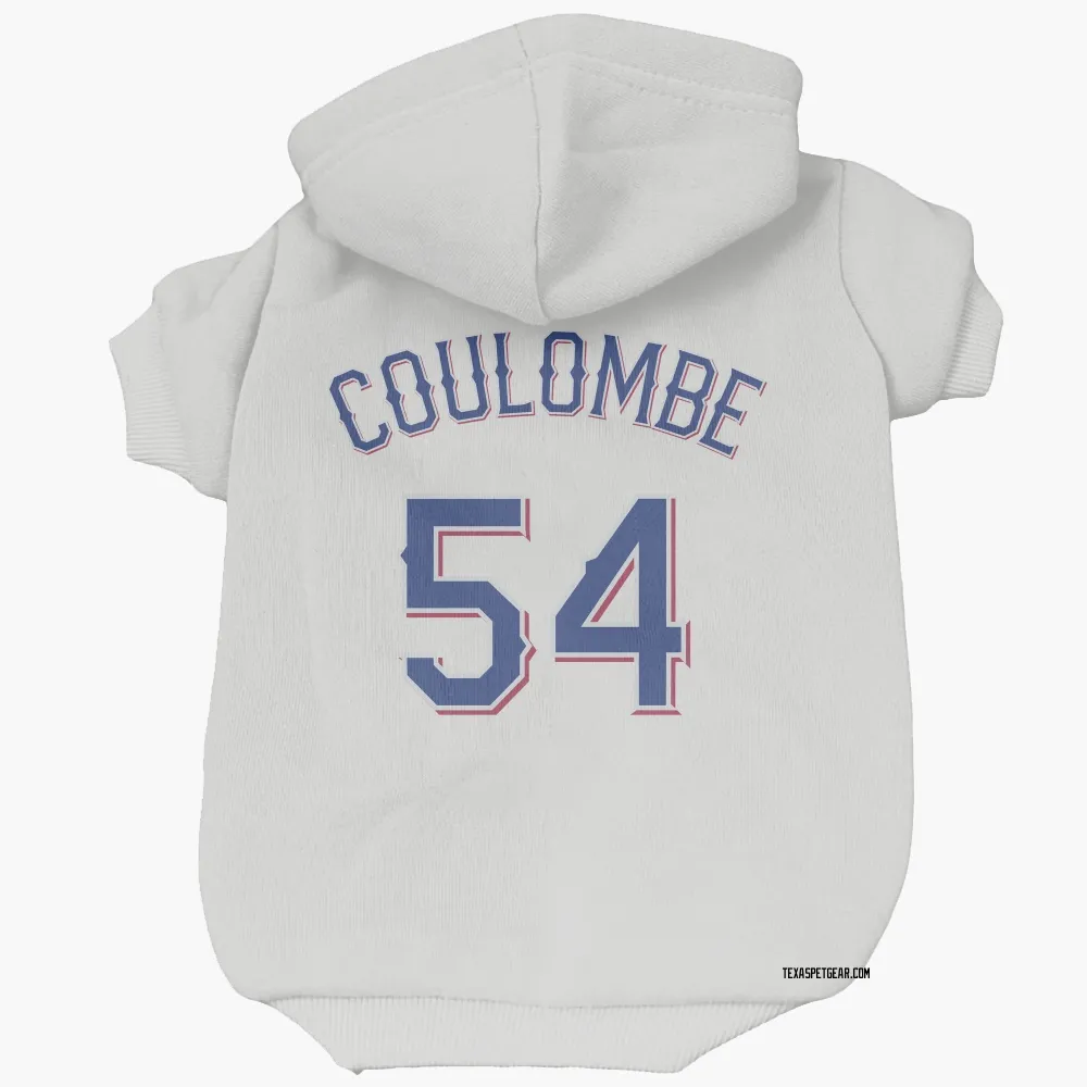 Texas Rangers Danny Coulombe White Pet Hoodie for Dog & Cat