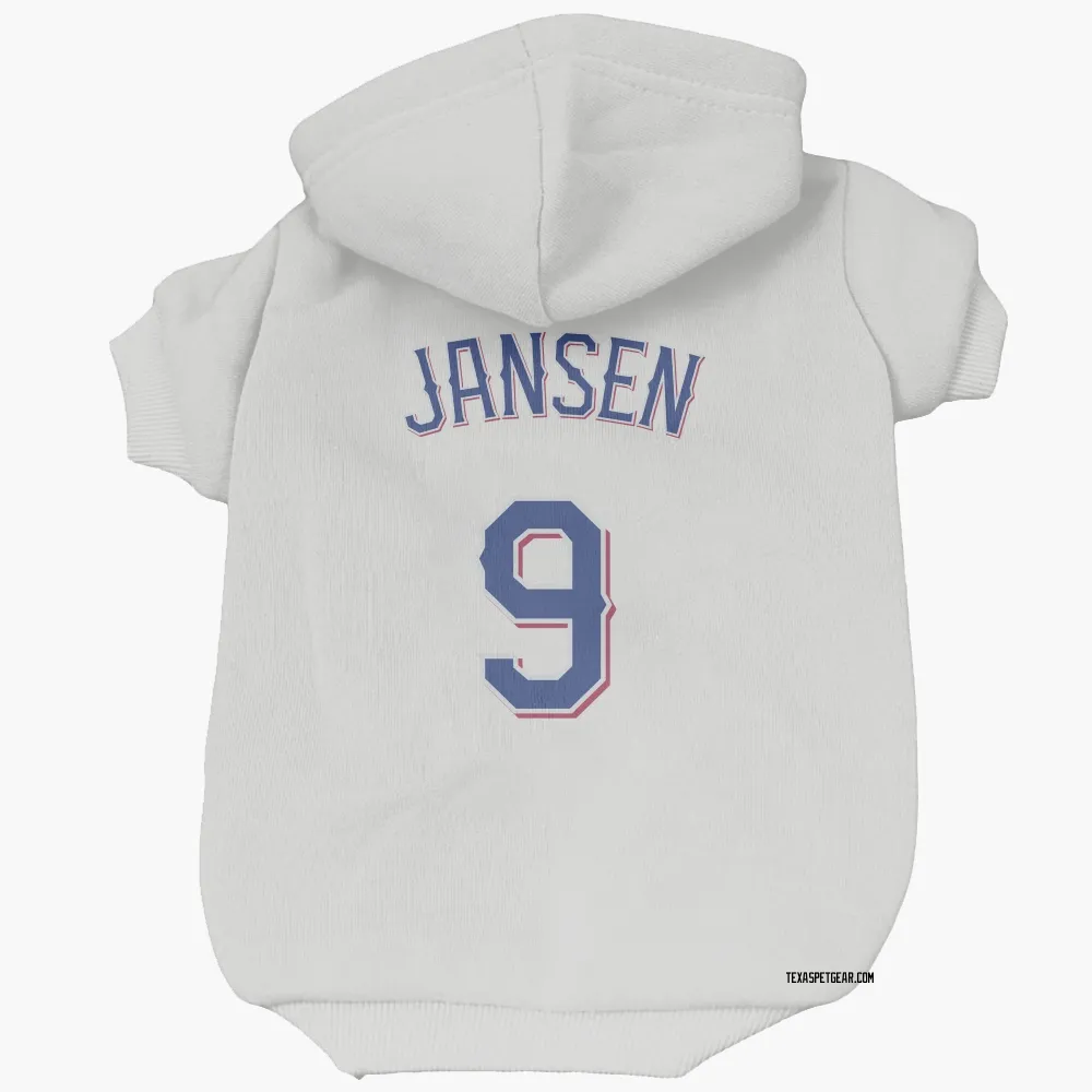 Texas Rangers Danny Jansen White Pet Hoodie for Dog & Cat