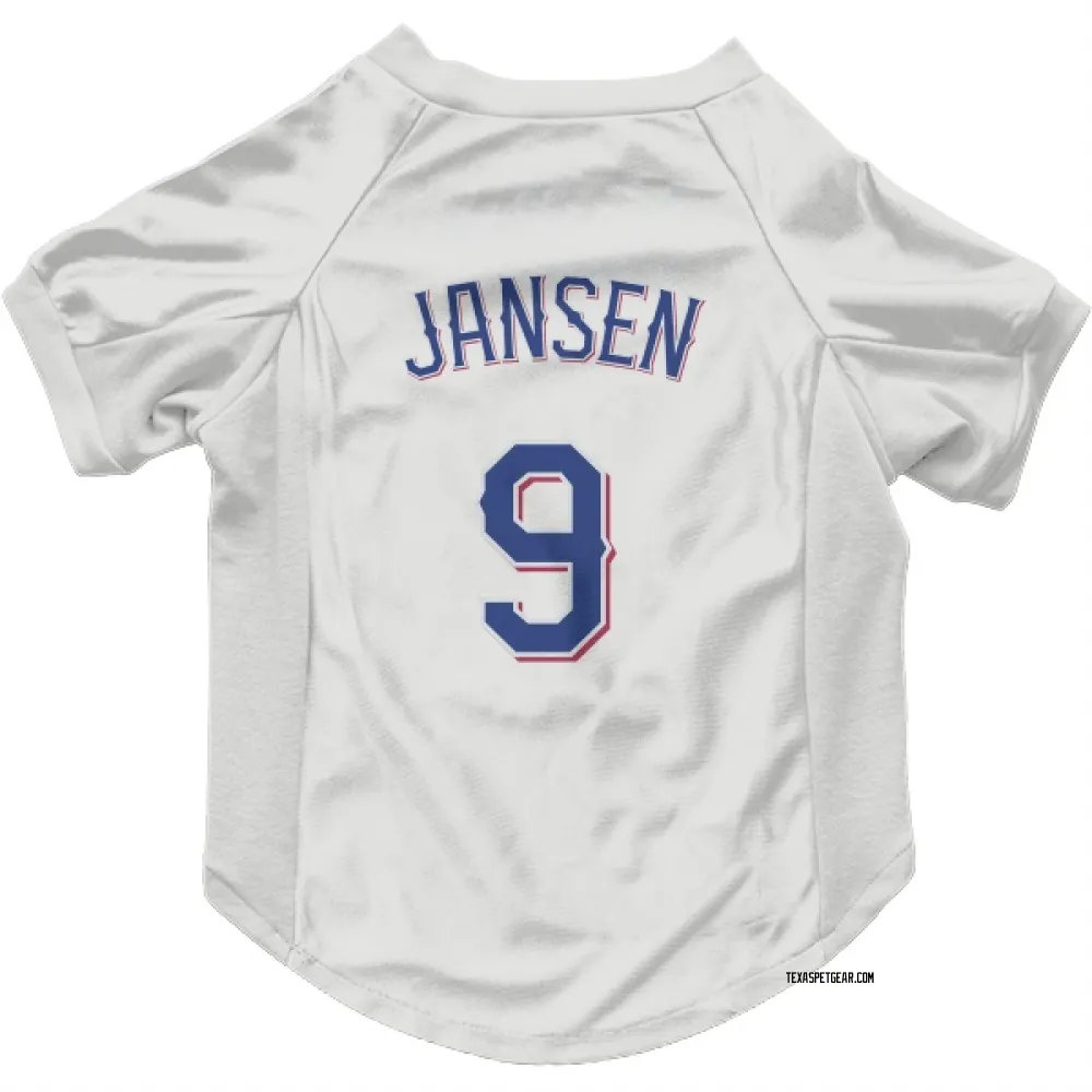 Texas Rangers Danny Jansen White Pet Jersey for Dog & Cat
