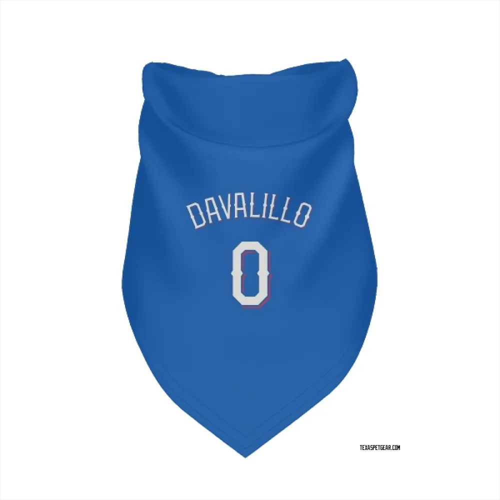 Texas Rangers David Davalillo Royal Pet Bandana for Dog & Cat