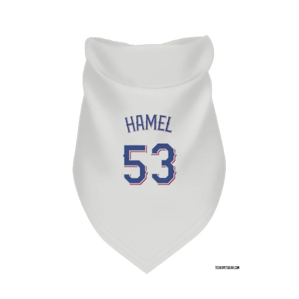Texas Rangers Dominic Hamel White Pet Bandana for Dog & Cat