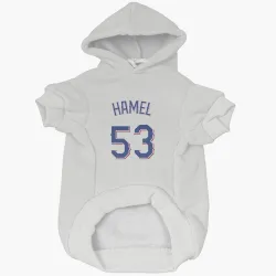 Texas Rangers Dominic Hamel White Pet Hoodie for Dog & Cat