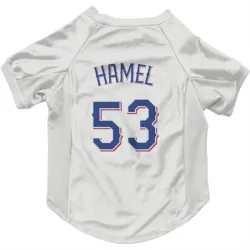 Texas Rangers Dominic Hamel White Pet Jersey for Dog & Cat