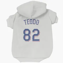 Texas Rangers Emiliano Teodo White Pet Hoodie for Dog & Cat
