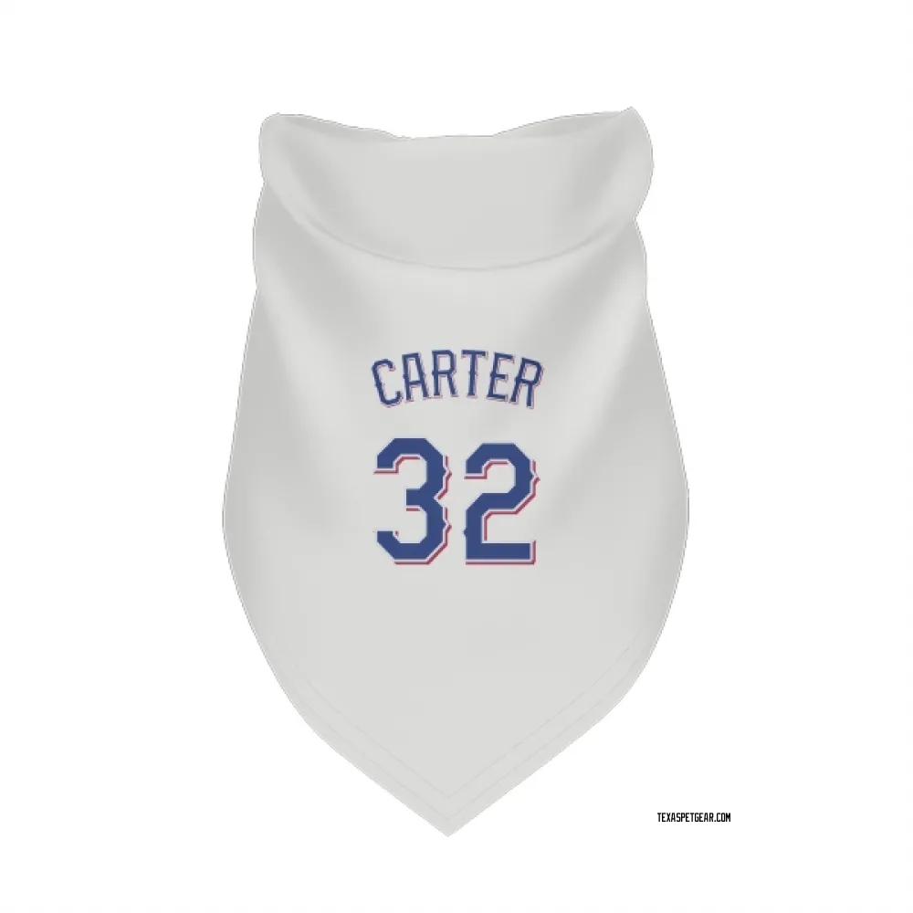 Texas Rangers Evan Carter White Pet Bandana for Dog & Cat
