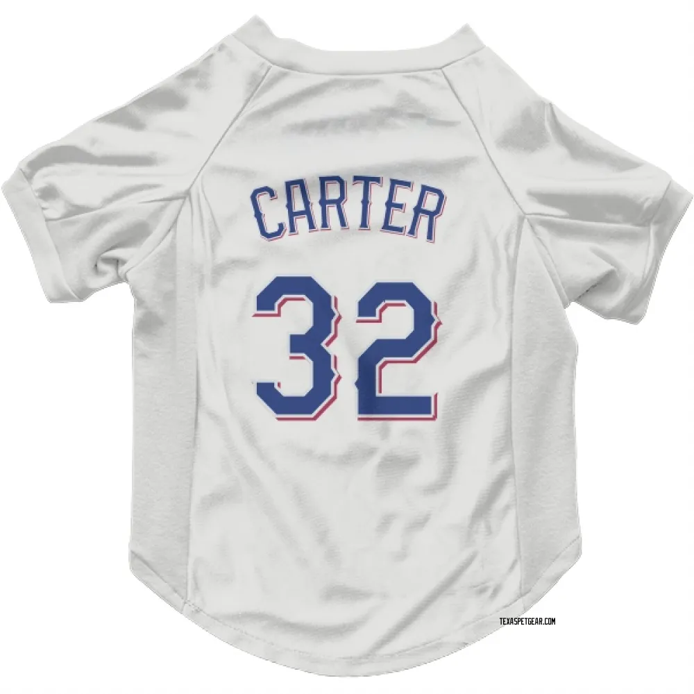 Texas Rangers Evan Carter White Pet Jersey for Dog & Cat
