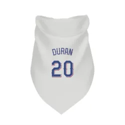 Texas Rangers Ezequiel Duran White Pet Bandana for Dog & Cat