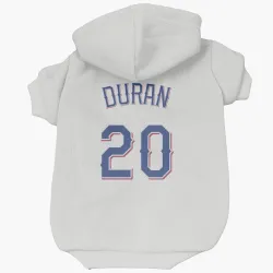 Texas Rangers Ezequiel Duran White Pet Hoodie for Dog & Cat