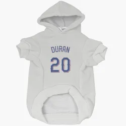 Texas Rangers Ezequiel Duran White Pet Hoodie for Dog & Cat