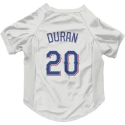 Texas Rangers Ezequiel Duran White Pet Jersey for Dog & Cat