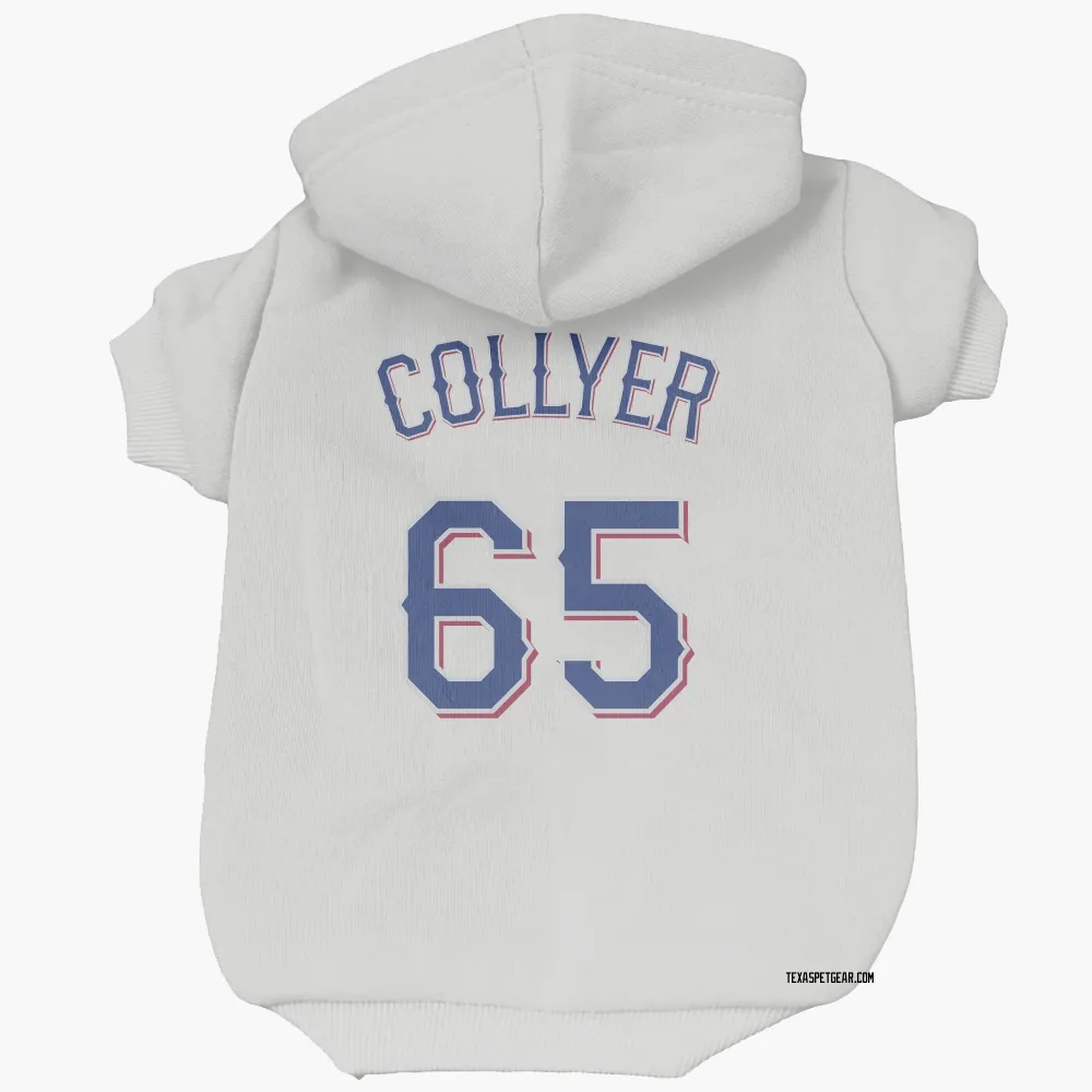 Texas Rangers Gavin Collyer White Pet Hoodie for Dog & Cat