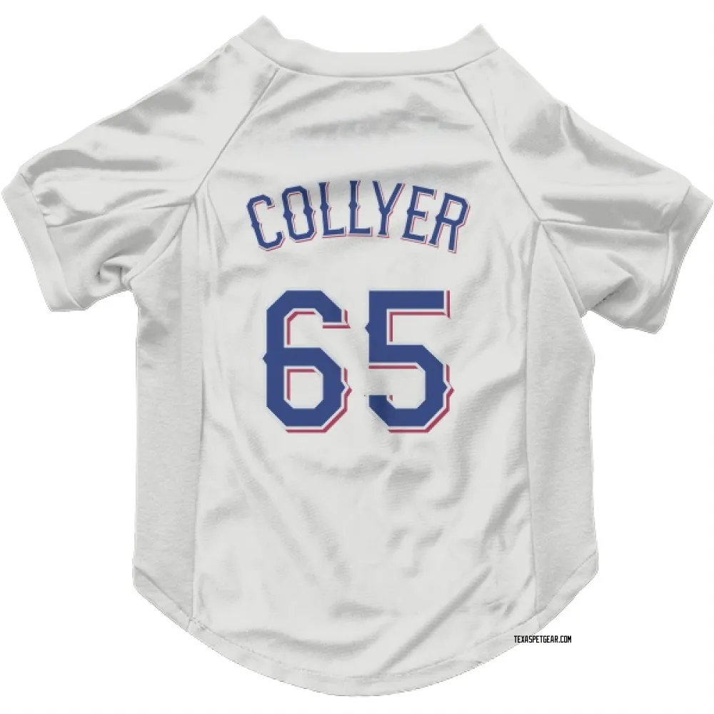 Texas Rangers Gavin Collyer White Pet Jersey for Dog & Cat