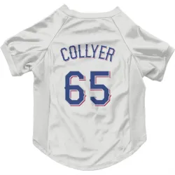 Texas Rangers Gavin Collyer White Pet Jersey for Dog & Cat