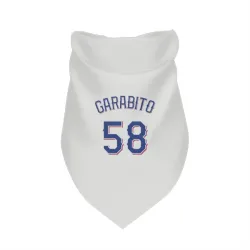 Texas Rangers Gerson Garabito White Pet Bandana for Dog & Cat