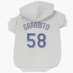 Texas Rangers Gerson Garabito White Pet Hoodie for Dog & Cat