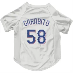 Texas Rangers Gerson Garabito White Pet Jersey for Dog & Cat