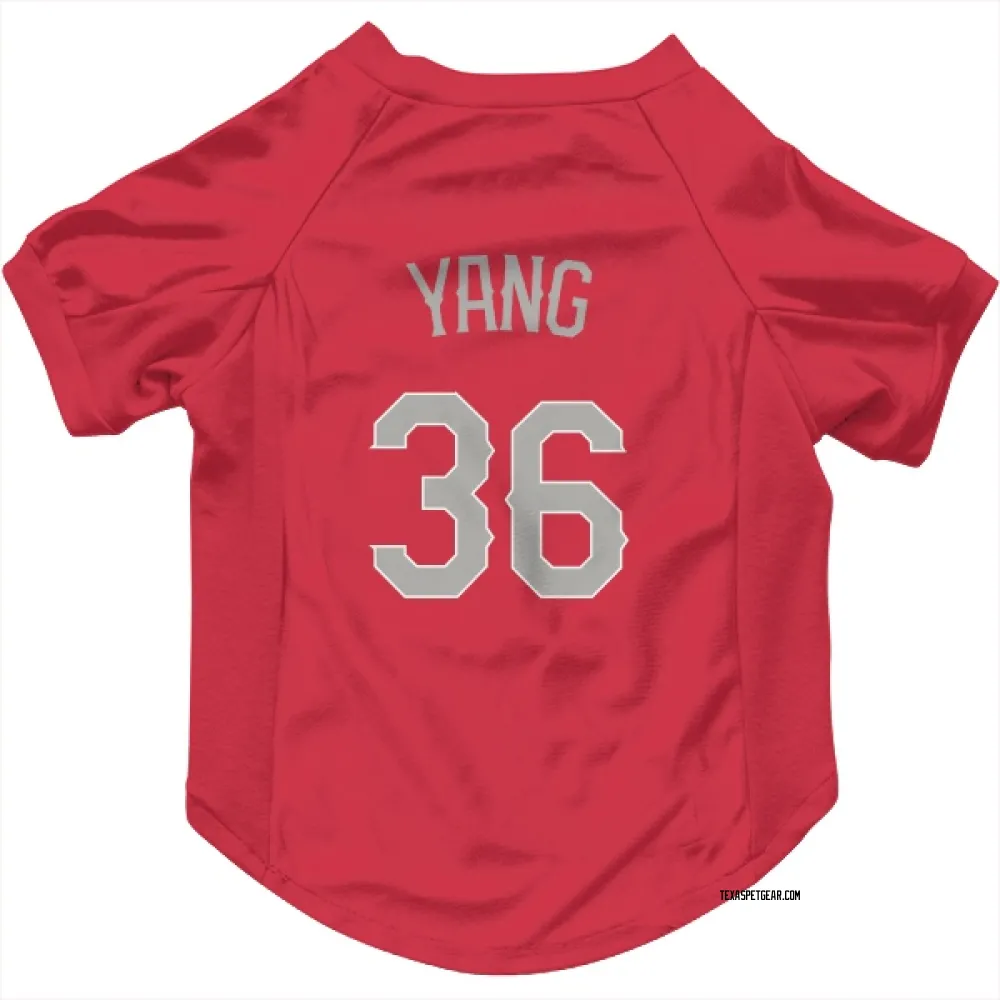 Texas Rangers Hyeon-Jong Yang Red Pet Jersey for Dog & Cat