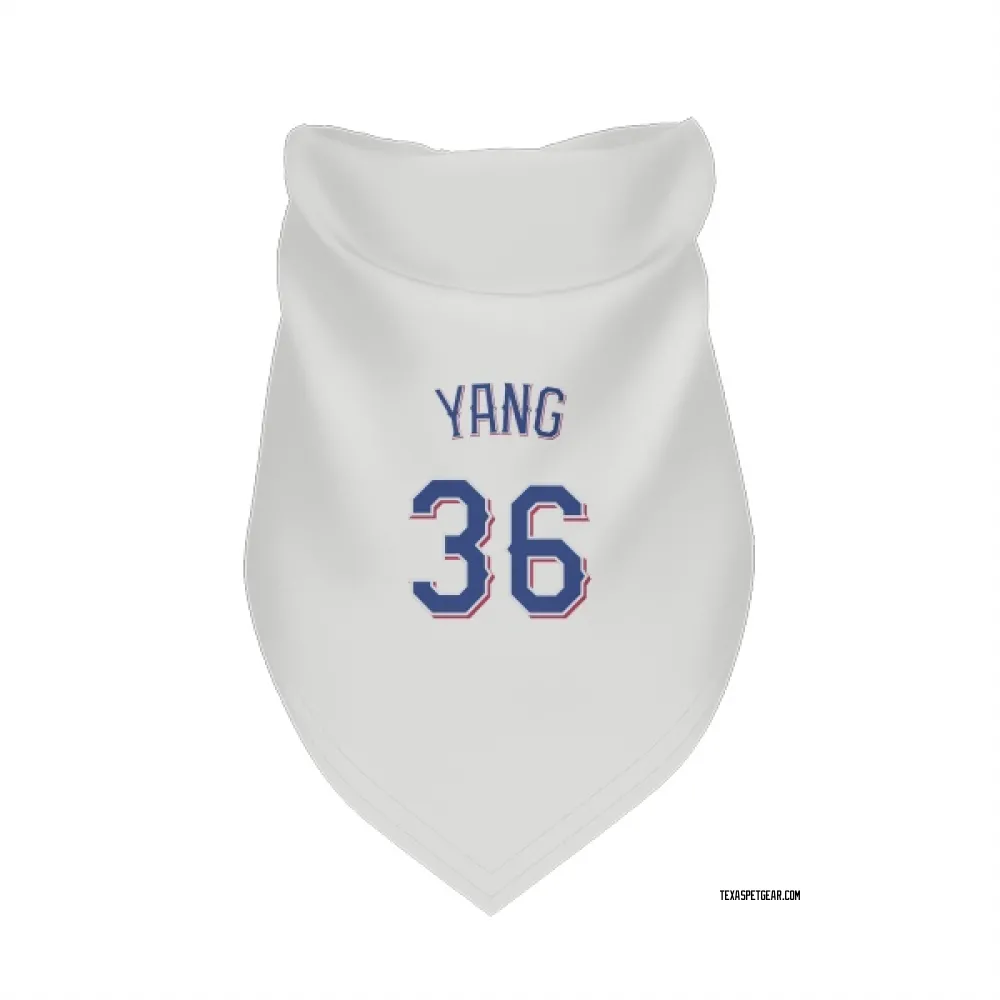 Texas Rangers Hyeon-Jong Yang White Pet Bandana for Dog & Cat
