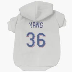 Texas Rangers Hyeon-Jong Yang White Pet Hoodie for Dog & Cat