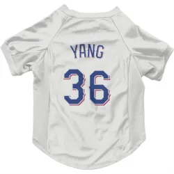 Texas Rangers Hyeon-Jong Yang White Pet Jersey for Dog & Cat