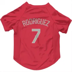 Texas Rangers Ivan Rodriguez Red Pet Jersey for Dog & Cat