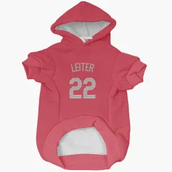 Texas Rangers Jack Leiter Red Pet Hoodie for Dog & Cat