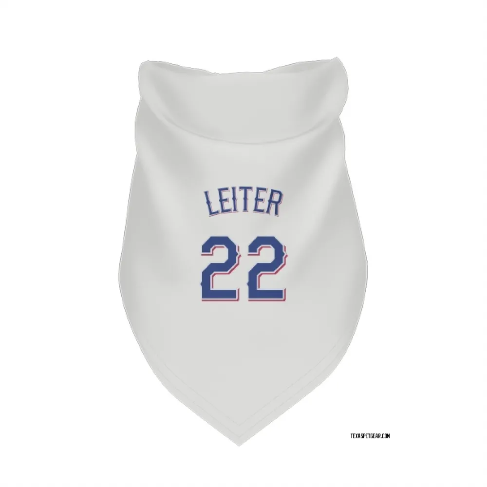 Texas Rangers Jack Leiter White Pet Bandana for Dog & Cat