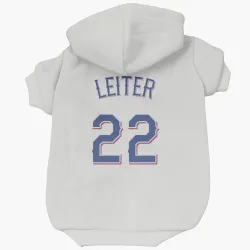 Texas Rangers Jack Leiter White Pet Hoodie for Dog & Cat