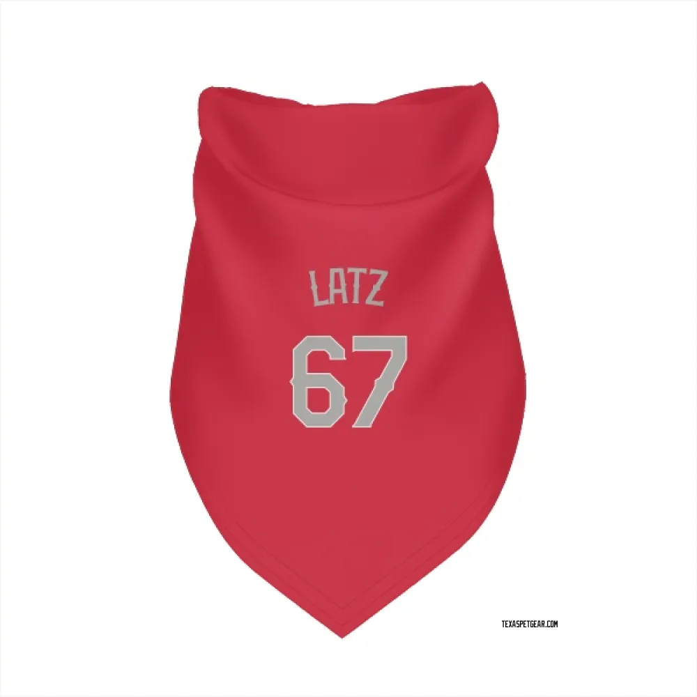 Texas Rangers Jacob Latz Red Pet Bandana for Dog & Cat