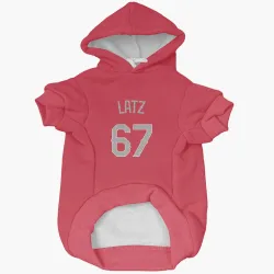 Texas Rangers Jacob Latz Red Pet Hoodie for Dog & Cat