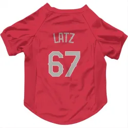 Texas Rangers Jacob Latz Red Pet Jersey for Dog & Cat