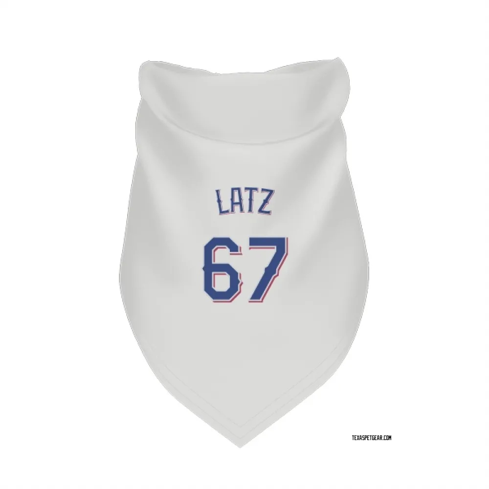 Texas Rangers Jacob Latz White Pet Bandana for Dog & Cat