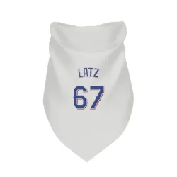 Texas Rangers Jacob Latz White Pet Bandana for Dog & Cat