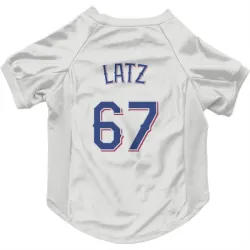 Texas Rangers Jacob Latz White Pet Jersey for Dog & Cat