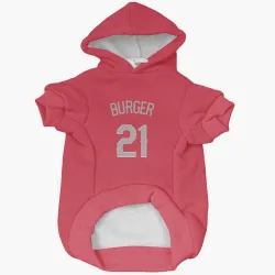 Texas Rangers Jake Burger Red Pet Hoodie for Dog & Cat