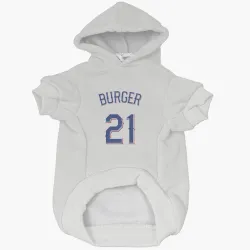 Texas Rangers Jake Burger White Pet Hoodie for Dog & Cat