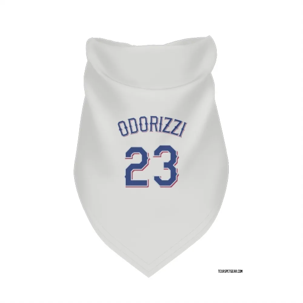 Texas Rangers Jake Odorizzi White Pet Bandana for Dog & Cat