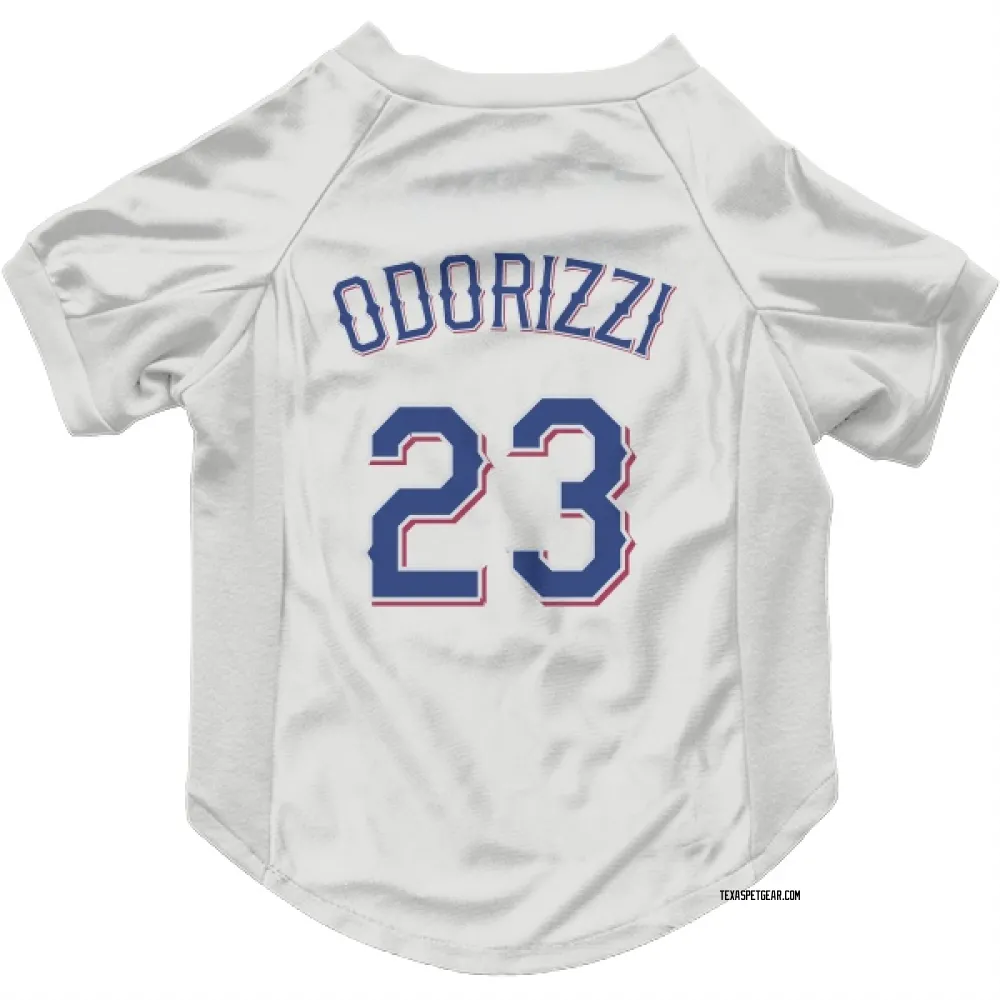 Texas Rangers Jake Odorizzi White Pet Jersey for Dog & Cat