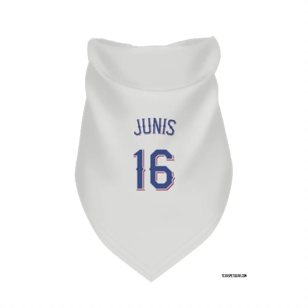 Texas Rangers Jakob Junis White Pet Bandana for Dog & Cat