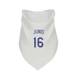 Texas Rangers Jakob Junis White Pet Bandana for Dog & Cat