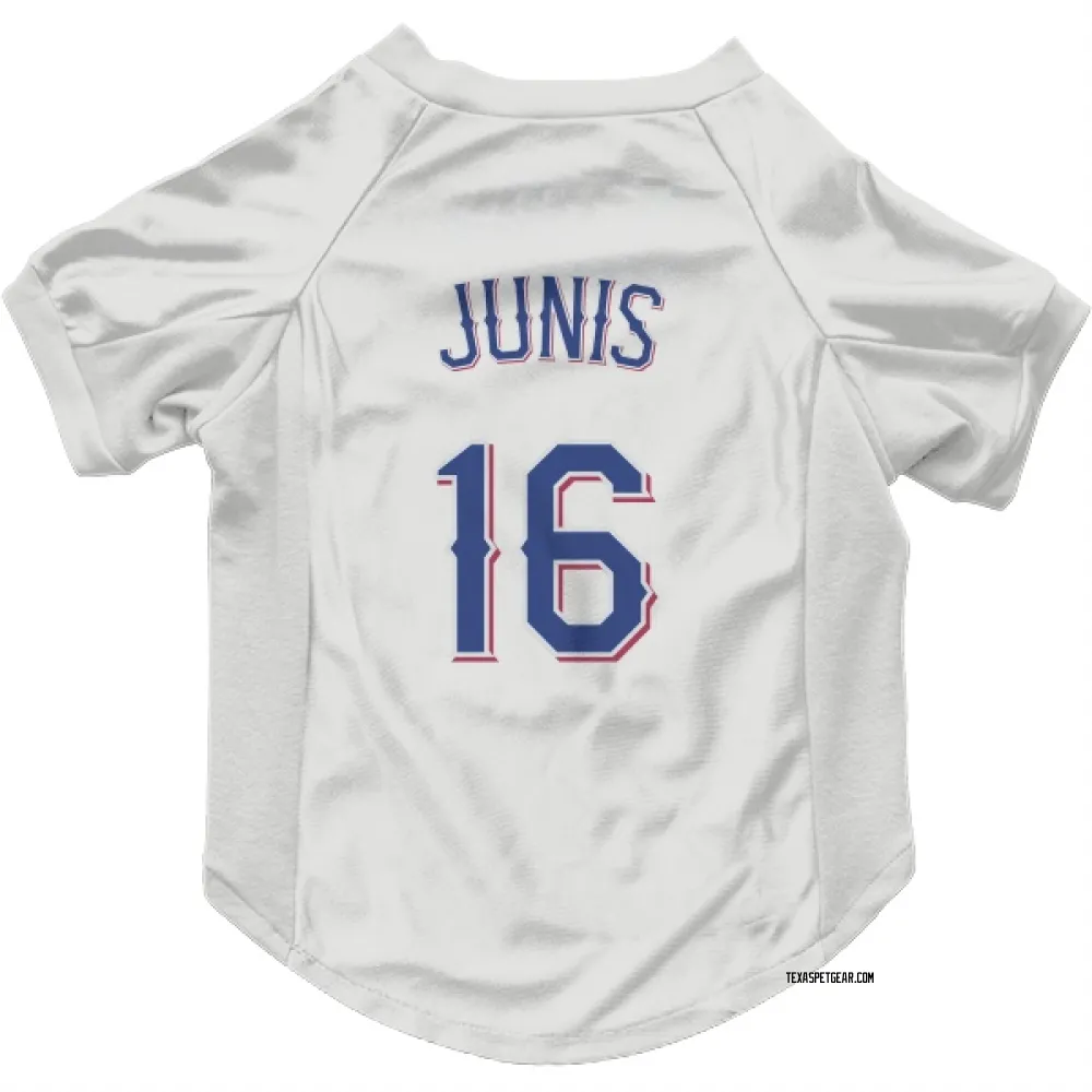Texas Rangers Jakob Junis White Pet Jersey for Dog & Cat